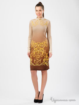 Платье Dino chizari, цвет коричневый, желтый