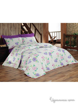 Комплект постельного белья со стеганным пододеяльником-покрывалом, Ранфорс Cotton box, цвет мультиколор