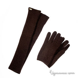 Перчатки и митенки трикотажные Les Copains, коричневые