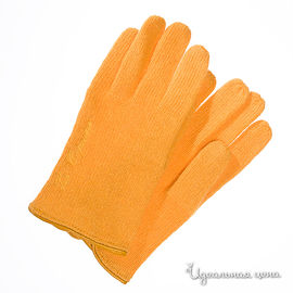 Перчатки трикотажные Les Copains с отделкой кожей, желтые