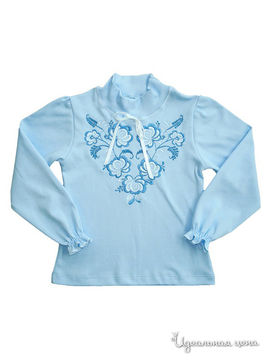 Блуза Figaro для девочек, цвет голубой