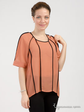 Блуза Ева Silvian Heach, цвет морковный