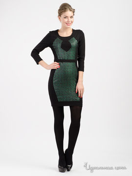 Платье Вотерман Silvian Heach, цвет черный/зеленый
