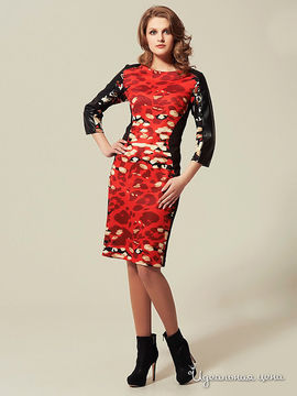 Платье Valeria Lux, цвет красный, черный