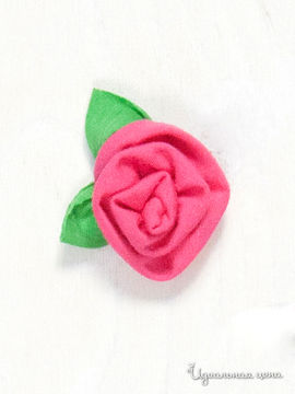 Заколка цветочком "Rose" ForeNBirdie для девочки, цвет ярко-розовый