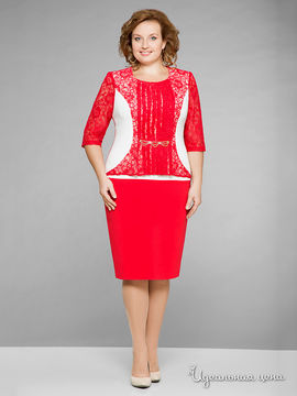 Платье Nadin-n, цвет красный, белый