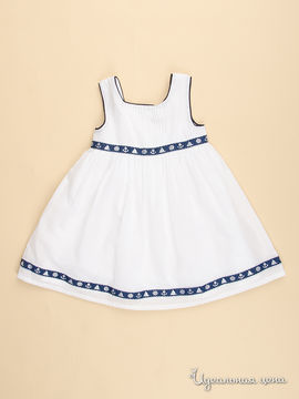 Платье для девочки Junior republic, цвет белый, синий