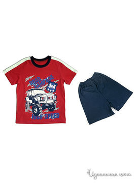 Комплект (футболка, шорты) Figaro, цвет красный, синий