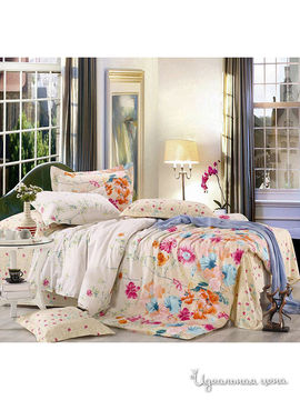 Комплект постельного белья, семейный Famille, цвет мультиколор