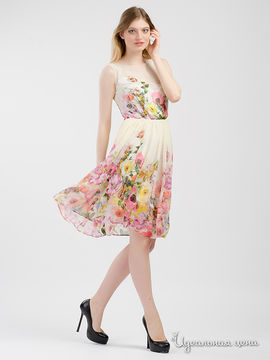 Платье Mila Liche, молочный с цветами