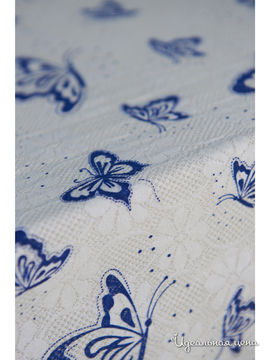 Простынь на резинке 200х200х20 см Храмцовский текстиль, цвет синий, белый