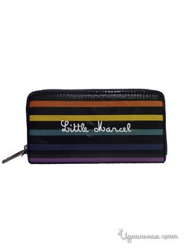 Бумажник Little Marcel, цвет черный, разноцветный, полоска