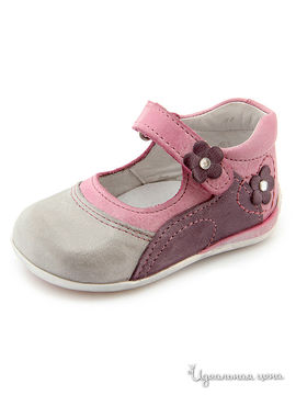 Туфли Petitshoes для девочки, цвет розовый, серый, лиловый