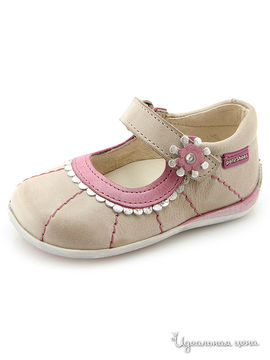 Туфли Petitshoes для девочки, цвет бежевый, розовый