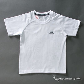 Футболка Adidas для мальчика, цвет белый, рост 116 см