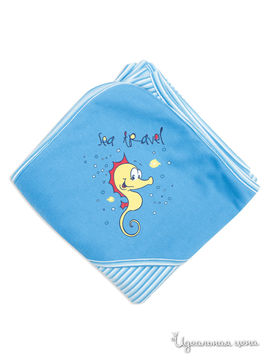 Одеяло Playtoday для мальчика, цвет голубой, белый, синий