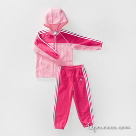 Костюм Adidas детский, цвет розовый, рост 96-100см