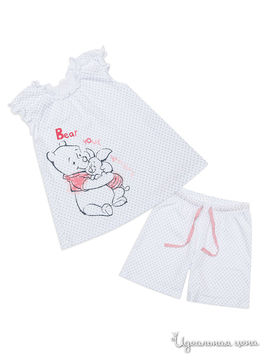 Пижама PlayToday для девочки, цвет белый, розовый