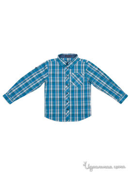 Рубашка Tutti Quanti для мальчика, цвет синий, голубой, белый, бирюзовый