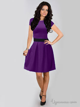 Платье La cafe, цвет фиолетовый, черный