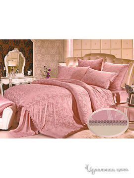 Комплект постельного белья семейный "Kazanov.a." "Fler Delis", цвет розовый
