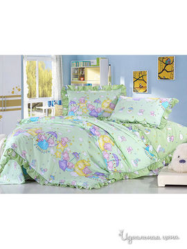 Комплект постельного белья 1.5 спальный "Kazanov.a." "Лунная карусель", цвет зеленый