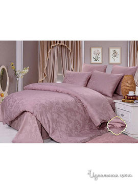 Комплект постельного белья семейный "Kazanov.a." "Лилия Регале", цвет розовый