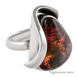 Кольцо , серебряное с янтарем