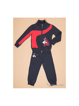 Спортивный костюм AMK, цвет Темно серый с красной полоской