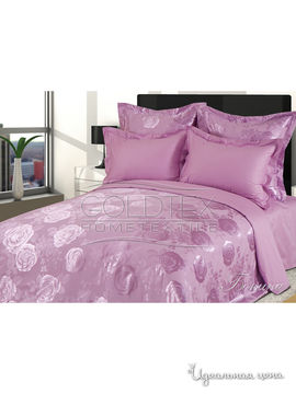 Комплект постельного белья Евро Goldtex, цвет розовое