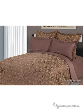 Комплект постельного белья Семейный Goldtex, цвет коричневый
