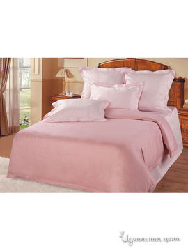 Комплект постельного белья Евро Goldtex, цвет розовый