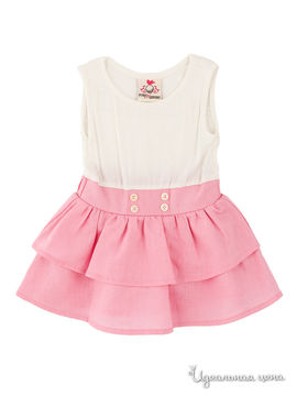 Платье ForeNBirdie для девочки, цвет белый, розовый