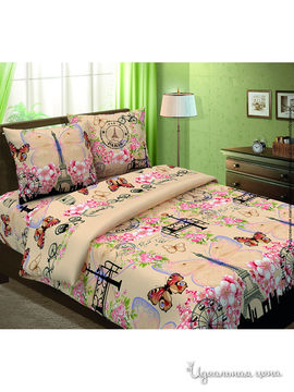 Комплект постельного белья, 1,5 спальный Традиция Текстиля, цвет бежевый