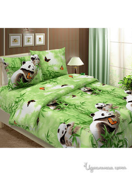 Комплект постельного белья 1,5 спальный Традиция текстиля, зеленый