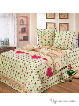 Комплект постельного белья 1,5 спальный Любимый дом "Печворк", мультиколор