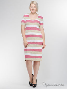 Платье Veronika Style, цвет бежевый, розовый