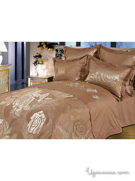Комплект постельного белья двуспальный с европростыней GOLDTEX, цвет коричневый