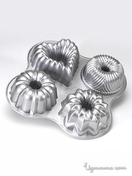 Форма для выпечки кексов Nordic ware, цвет серый, диаметр 31 см