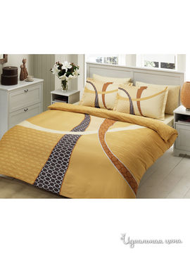 Комплект постельного белья двуспальный Тас, цвет золотой