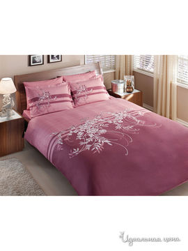Комплект постельного белья двуспальный Тас, цвет розовый