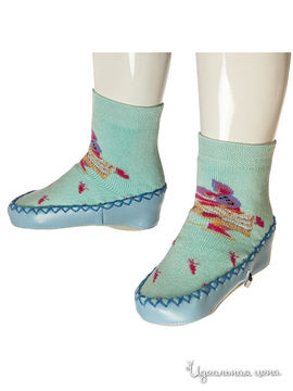 Носки-тапочки Pattino детские, цвет голубой