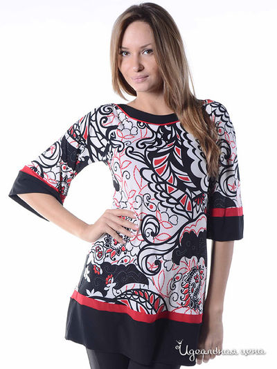 Платье Analili, цвет черный, красный, белый