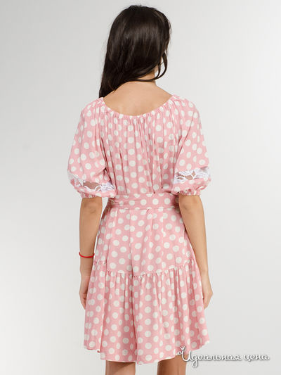 Платье Maria rybalchenko, цвет розовый, белый