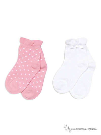 Носки, 2 шт. PlayToday детские, цвет белый, розовый
