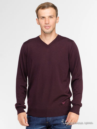 Пуловер Emporio Armani, цвет темно-бордовый