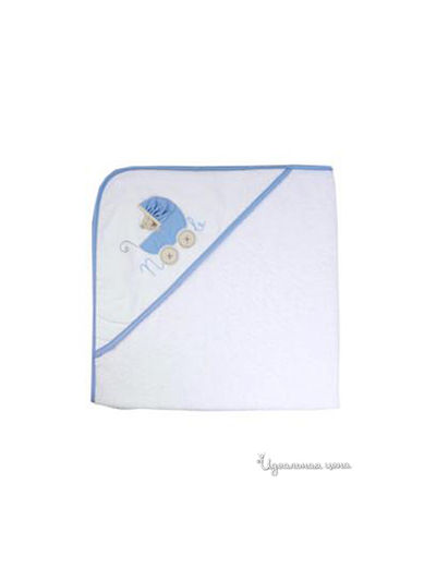 Полотенце-уголок 90x90 см Непоседа, цвет белый, голубой
