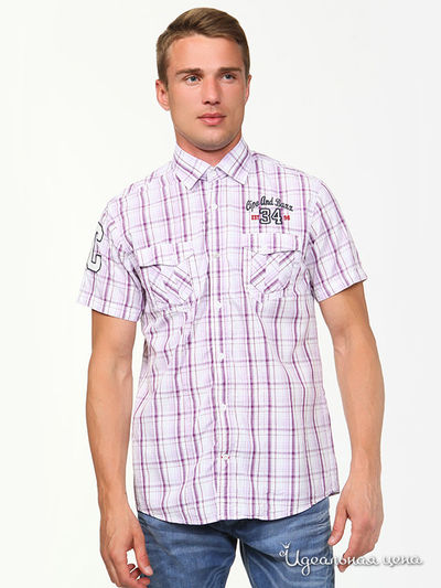 Рубашка Cipo & Baxx, цвет фиолетовый, белый