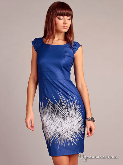 Платье Vera Fashion, цвет синий, белый