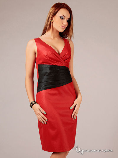 Платье Vera Fashion, цвет красный, черный